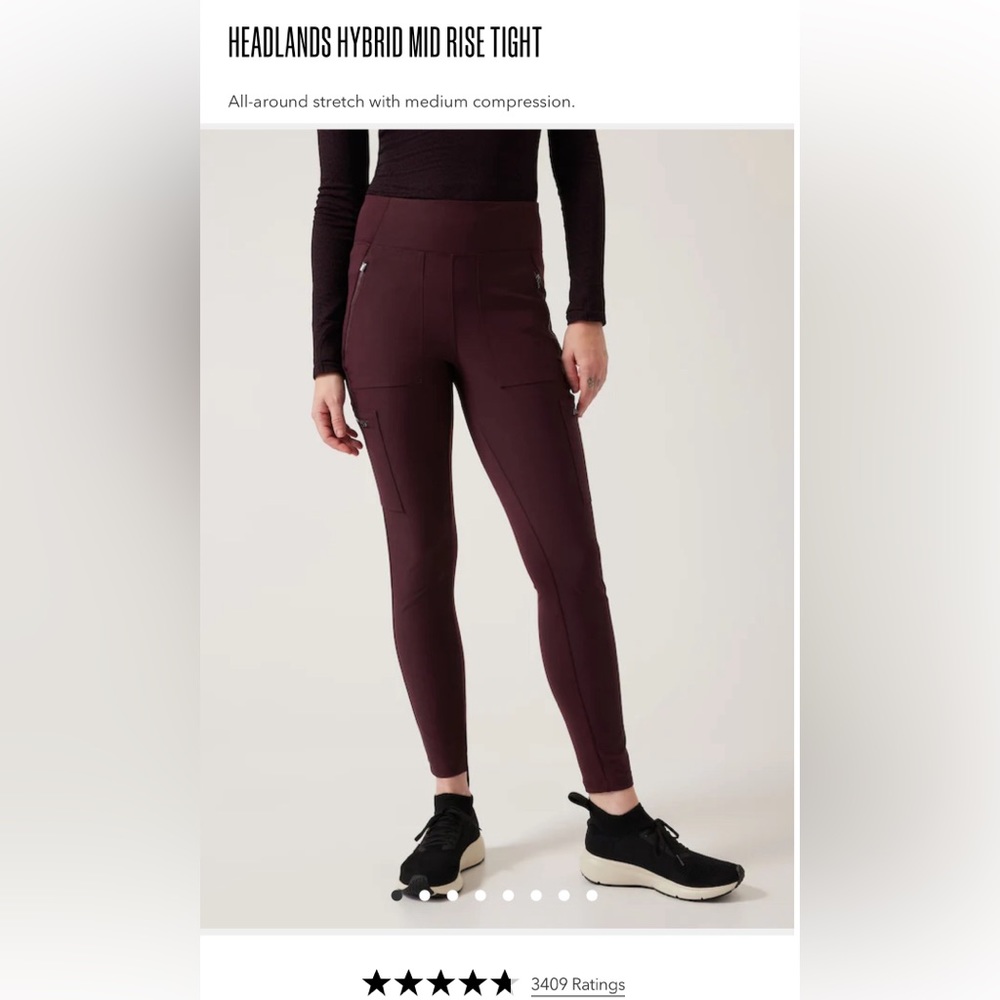 NEW WITHOUT TAGS ATHLETA HEADLANDS HYBRID MID RISE TIGHT. - Picture 2 of 11